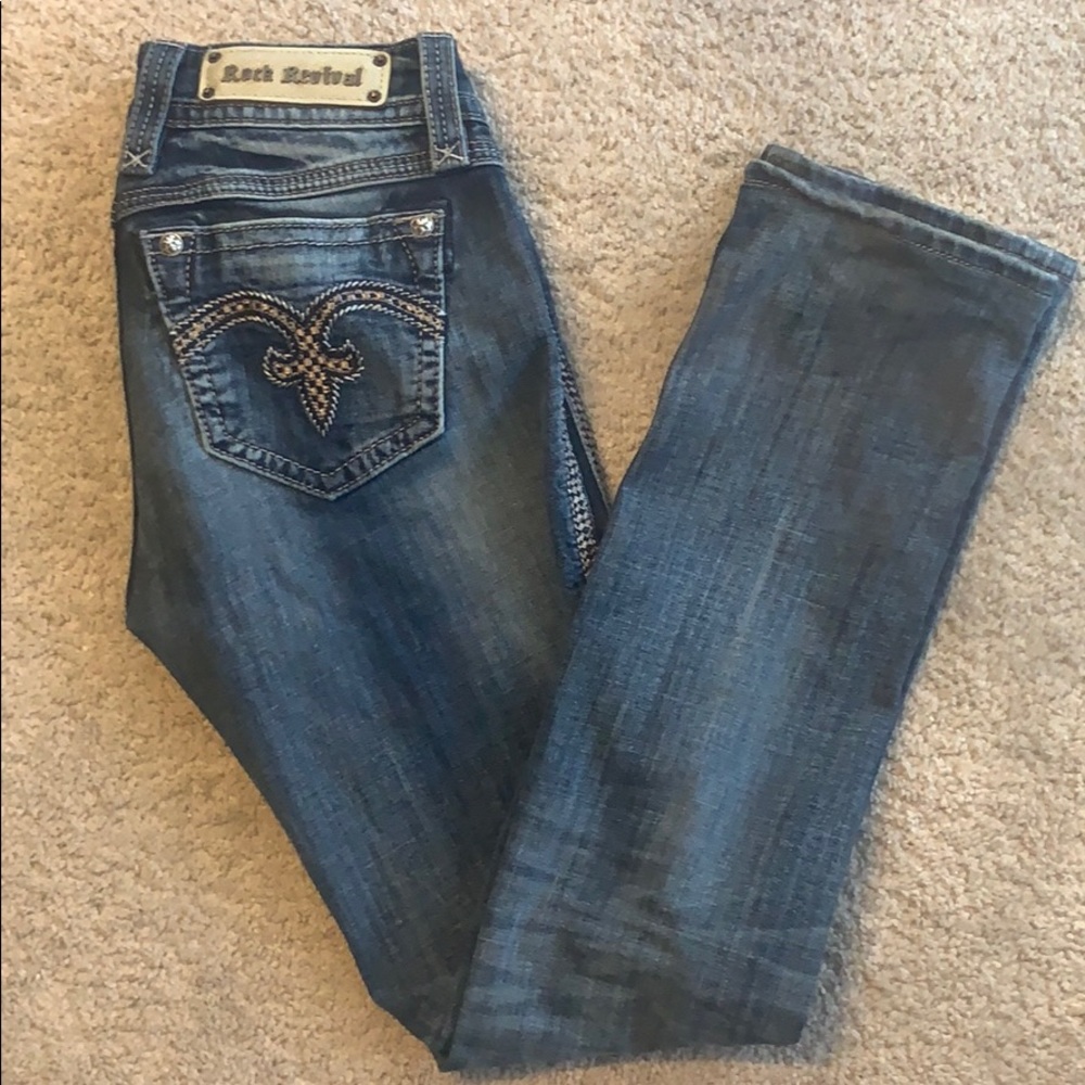 New Rock Revival Size 28 Alanis Straight Leg Jeans